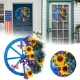 Zjfmsh Clearance Front Porch Decor Blue Sunflower Wheel Garland 2024