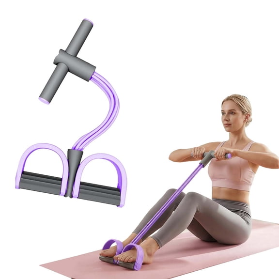 Zjh Pedal Resistance Bands with Handles, 6-Tube Multifunction Elastic Yoga Resistance Band, Natural Latex Exercise Bands Resistance, Stretching Workout Fitness Bands for Abdomen, Waist, Arm, Leg