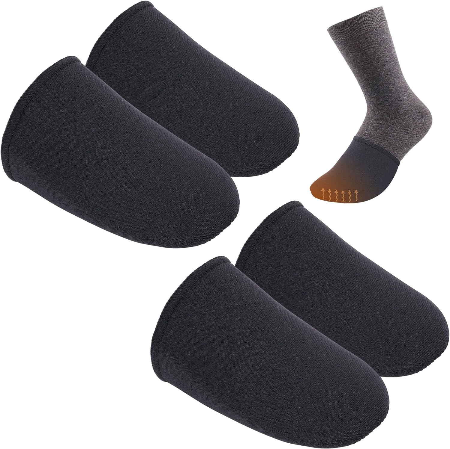 Zjrui 2 Pairs Toe Warmers, Toe Covers Toe Warmer Bootie Thermal Foot