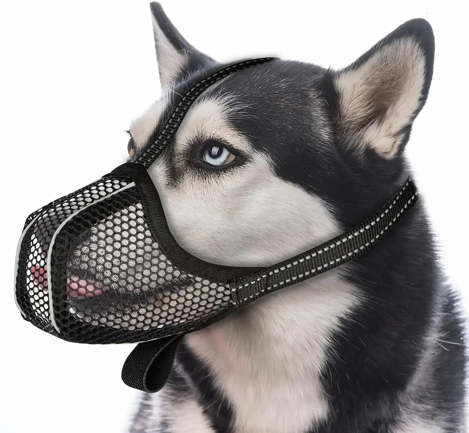 Zjrui Dog Muzzle, Soft Mesh Covered Muzzles with Adjustable Straps
