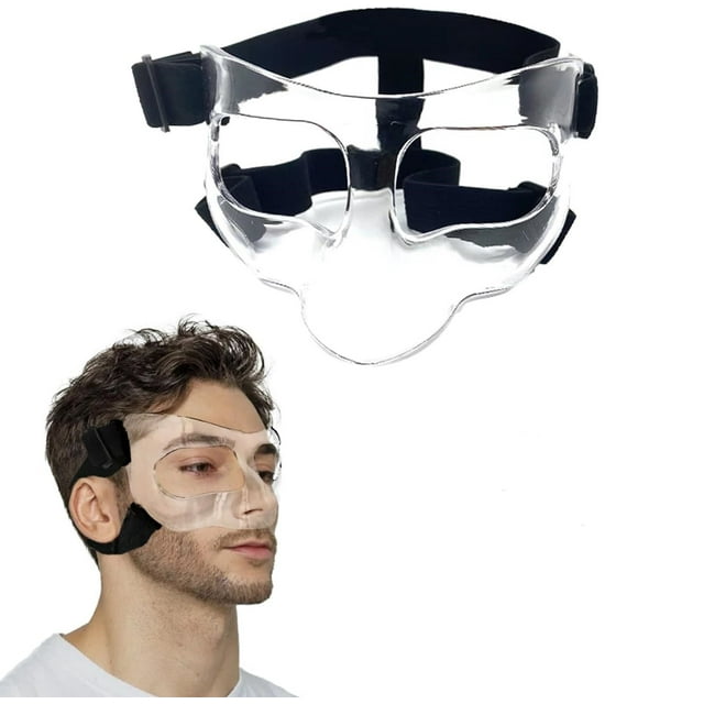 Zjrui Nose Guard for Broken Nose, Adjustable Basketball Face Shield