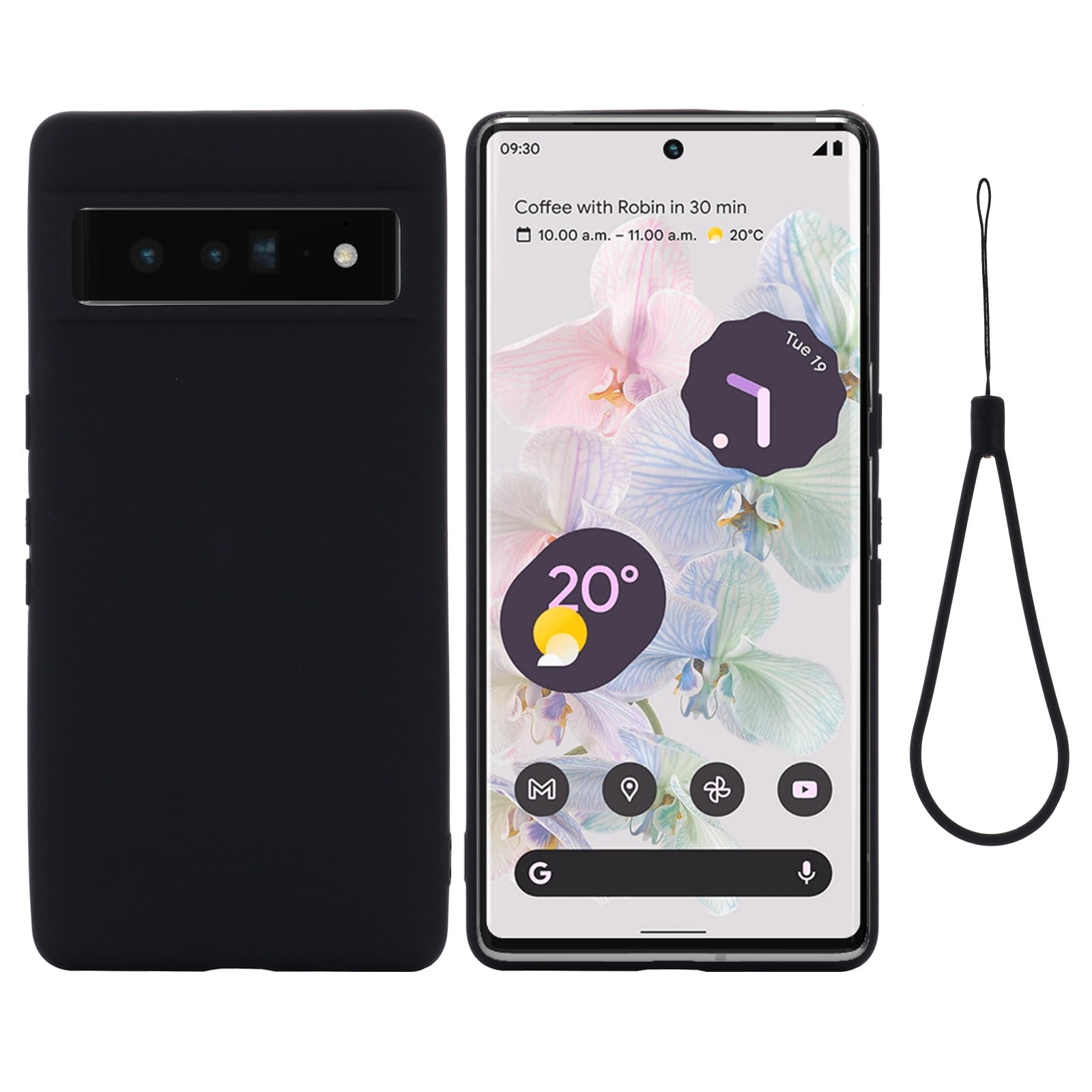 Zjrui Silicone Case Compatible with Google Pixel 7 with Lanyard Strap ...