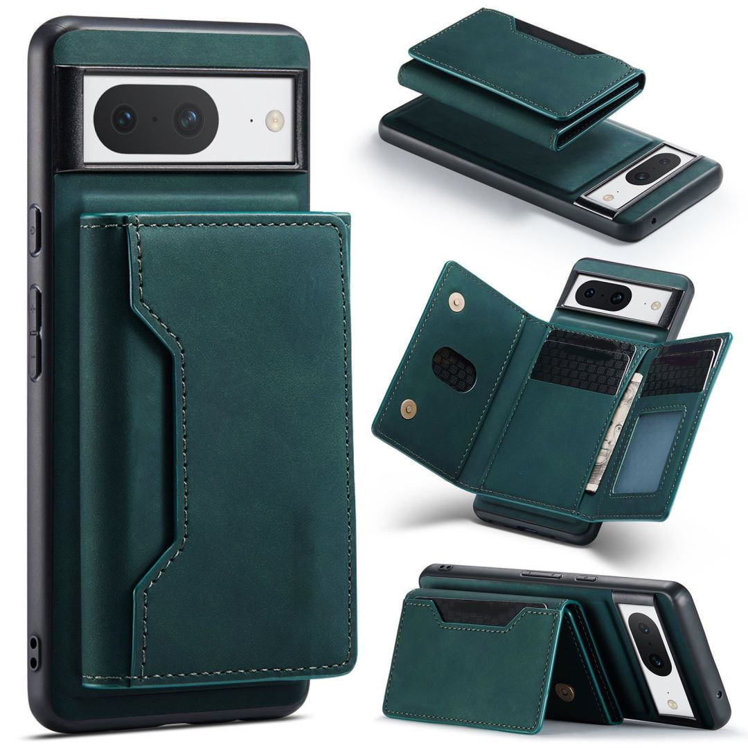 Zjrui For Google Pixel Pro Magnetic Wallet Case Leather Shockproof