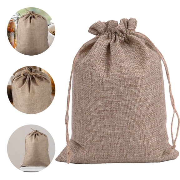 Zjunqe 1 PCS Burlap Sack - 9" x 6.7" Burlap Bags for Plants High Density Natural Jute Bag of Potatoes Plant Grow Bags Potato Sacks Race Bags Potato Storage,Wrapping Christmas Gifts Storage