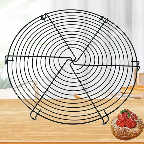 Zjunqe 1Pcs 12.5 Inch Cooking Rack Round,Metal Round Rack for Cooking Cooling Steaming Baking,Fit Air Fryer Pot Pressure Cooker,Oven & Dishwasher Safe,Rust Free