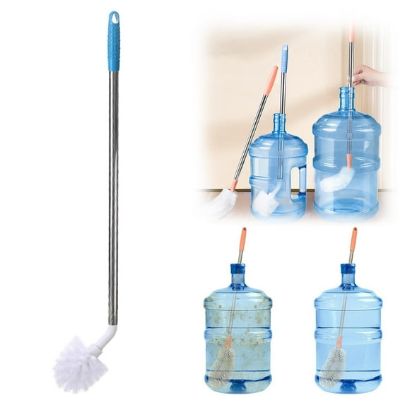 Zjunqe 1Pcs 25" Long Bottle Brush,3 and 5 Gallon Bottle Cleaning Brush,Water Bottle Brush with Bendable Replacement Brush Head,Nylon Bristles and Stainless Steel Handle Bucket Cleaning Brush