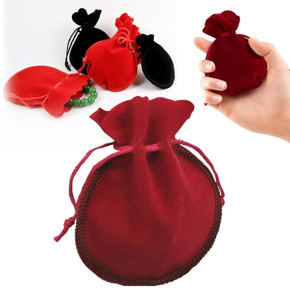 Zjunqe 1Pcs Jewelry Storage Bag, 3.1×2.7" Calabash Shape Drawstring Jewelry Pouches Small Small Accessories Organizer For Rings Earrings Necklaces Portable Display Case For Travel Home