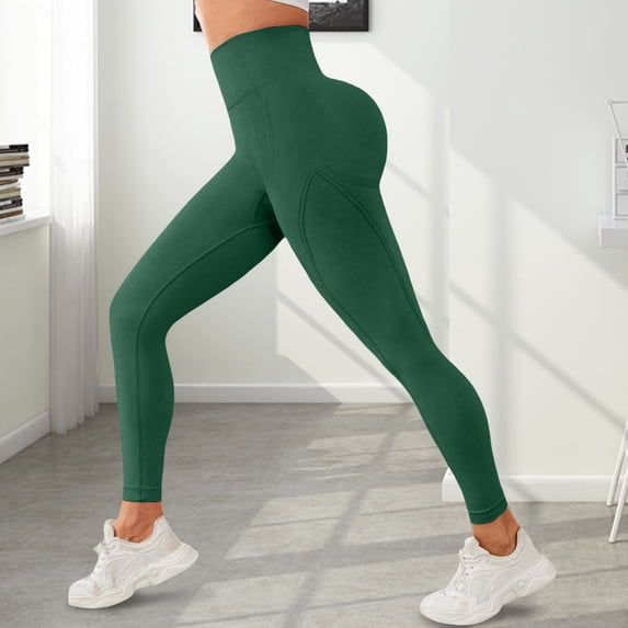 Zjunqe Anti Cellulite Leggings Womens Butt Lifting Tummy Control Resistance Band Leggings Cellumove 3D Compression Legging Resistance Yoga Pants Workout Pants for Gym Fitness Green L