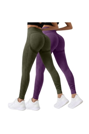 Celsior Cellulite 3D Leggings 2Pc Gym Tights Booty Lift Leggings Workout Bottoms Tummy Control Athletic Pants Anti Cellulite Leggins Stretch Pants Celsior Leggings Gym Tights Purple S