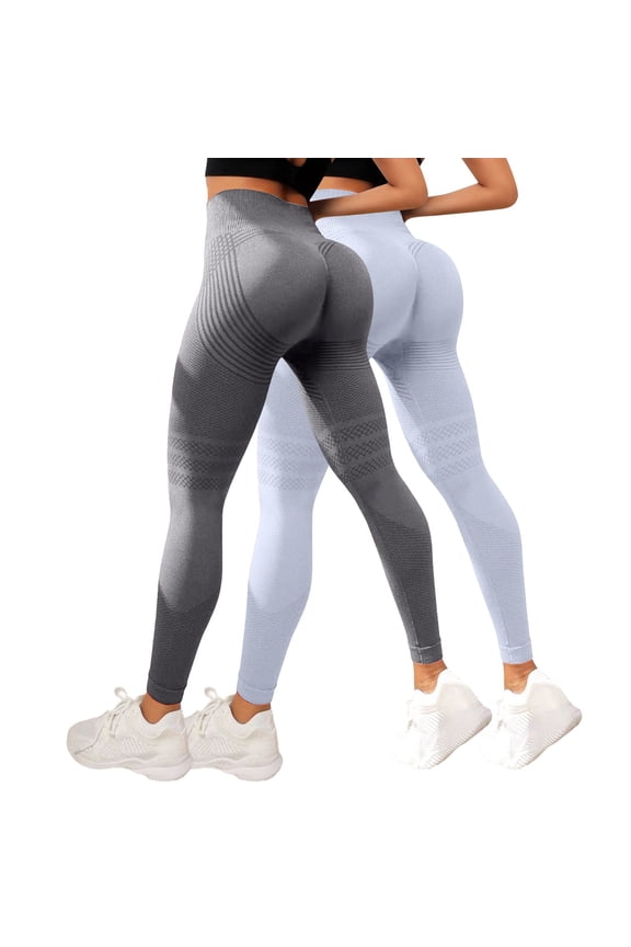 Celsior Cellulite 3D Leggings 2Pc Tummy Control Pant Sports Leggings Stretch Pants Fitness Casual Daily Leggings Textured Knit Workout Leggings High Waisted Tummy Control Legging Silver S