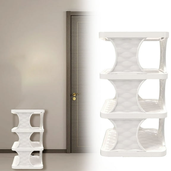 Zjunqe Stackable Shoe Rack, Modular Shoe Organizer,Adjustable Shoe Rack,Shoe Slots Organizer Shelf, Easy Clean Shoe Tower Rack ,Shoe Storage Organizer,for Entryway, Closet & Bedroom(White)