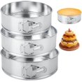 thumbnail image 1 of Zkca 3 Pack Springform Pan Set (9" 10" 11") Stainless Steel Cheesecake Pan Springform Cake Pan with Removable Bottom, Nonstick Round Springform Baking Pan for Cheesecake A417, 1 of 7