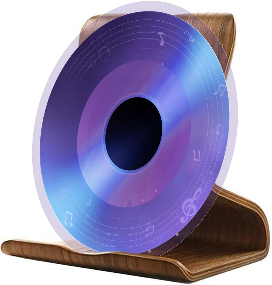 Zkca Vinyl Record Display Stand Shelf Wooden LP Album Display Rack Home ...