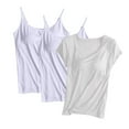 thumbnail image 1 of Zkozptok 3 Pack Tops for Women Sleeveless & Short Sleeve Casual Loose Workout Blouse Summer Basic Crewneck Shirts, 1 of 2