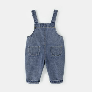 Zkozptok Baby Girl Boy Jean Overalls Infant Cute Denim Overalls Romper Newborn Suspender Jeans Jumpsuit Pants