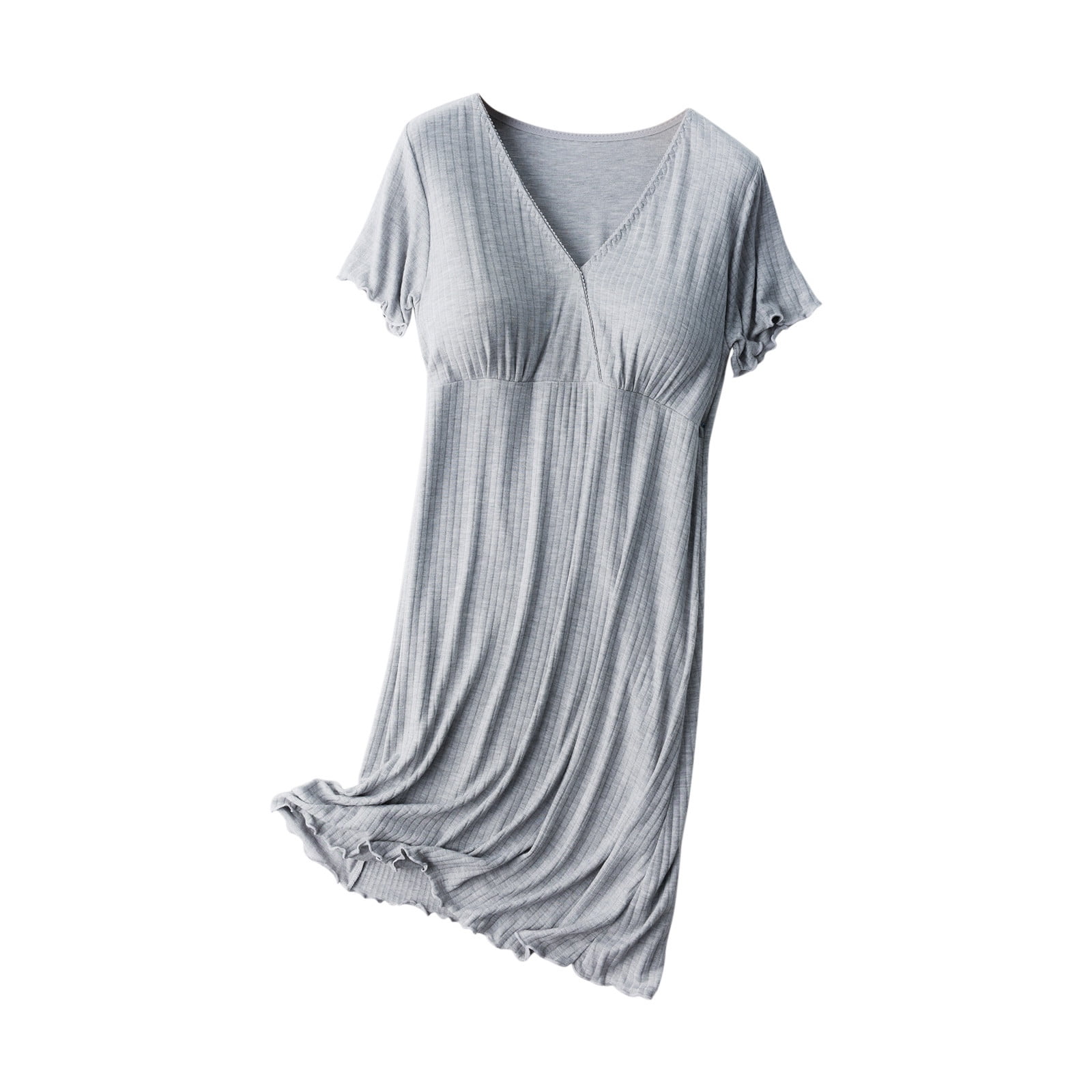 Zkozptok Maternity Nursing Nightdress for Women Short Sleeve V Neck ...