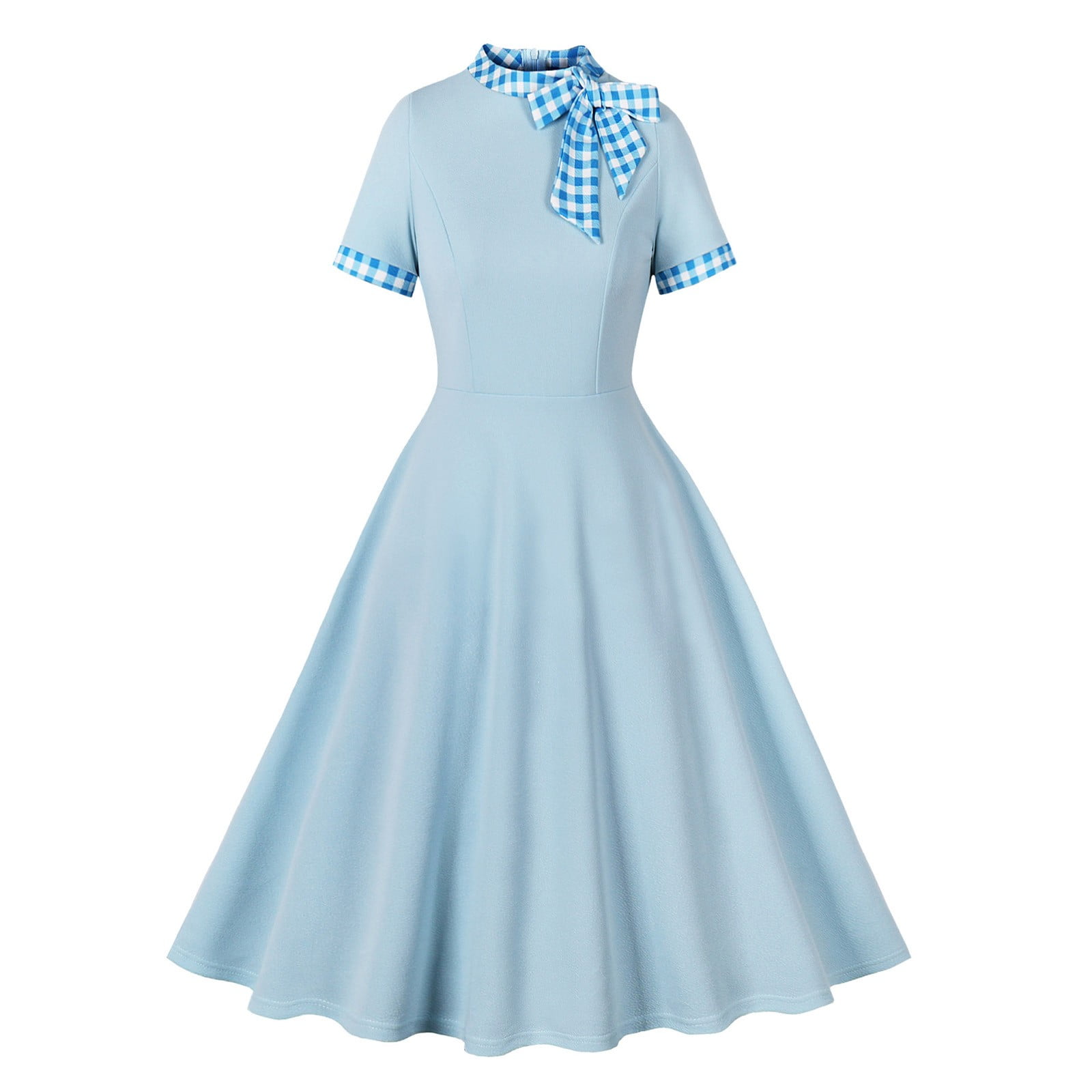 AISIZE Women's 50s Vintage Cocktail Dress - Square Neck, 3/4 Sleeve, Party Dress