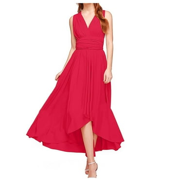 Zkozptok Women's Summer Maxi Dress Elegant Sleeveless V Neck Bodycon Dresses for Cocktail Party Wedding Guest