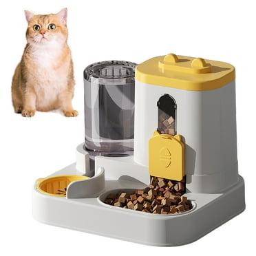 Zksm 2-in-1 Automatic Pet Feeder - Dry Food & Water Dispenser Set for Small, Medium Dogs & Cats