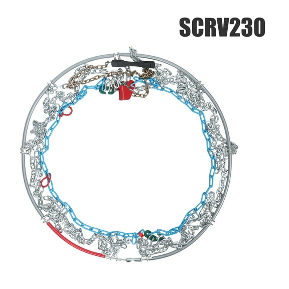 Zksm 2Pcs Portable Snow Tire Chains, Semi-automatic Tighten Easy Installation Tire Chains, Universal Emergency Tire Traction Chains for Passenger Car, Pickup Trucks, SUV