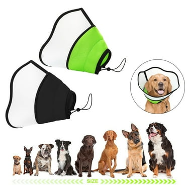 Zksm Adjustable Fastener Tape Dog Cone Collar - Soft Post-Surgery Recovery Cone Collar with Clear Splicing Cover