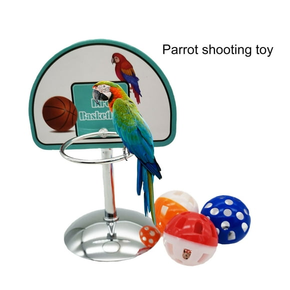 Zksm Basketball Game Bird Toy - Round Base with Bell Ball - Interactive Pet Bird Parrot Toy