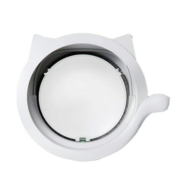 Zksm Cat Door - Round Security ABS 4 Ways Modes Interior Exterior Door for Dog