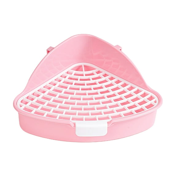 Zksm Convenient Pet Toilet - Easy to Clean - Large Hollowed-out Triangular Area - Rabbit Litter Box - Small Animal Toilet - Pet Supply