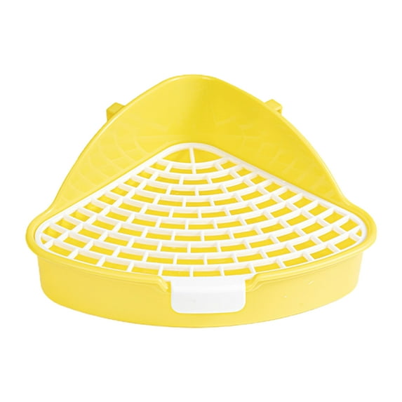Zksm Convenient Pet Toilet - Easy to Clean - Large Hollowed-out Triangular Area - Rabbit Litter Box - Small Animal Toilet - Pet Supply