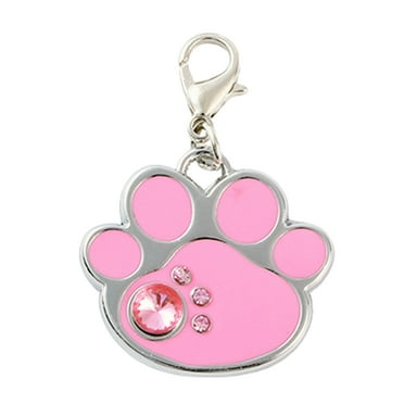 Zksm Dog Tag - Engravable Paw Shape Pet ID Tag, Shiny Alloy Decor Accessories for Dogs and Cats