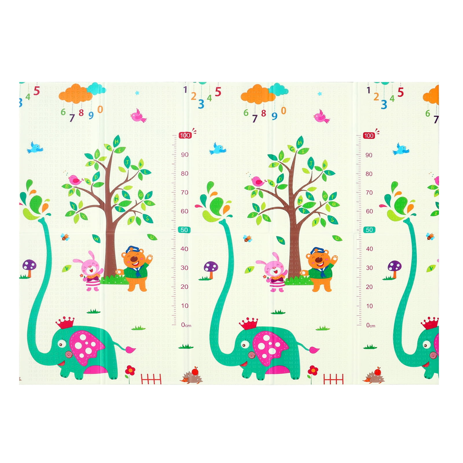 Zksm Foldable Baby Play Mat 77" X 70" Extra Large Reversible Foam Play