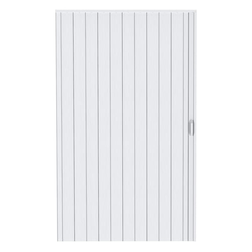 Zksm PVC Folding Door Accordion Door, 48x80in/60x80in PVC Folding Door for Interior, Single Door/Bifold Accordion Closet Door, Includes Latch, Handle, Mounting Hardware