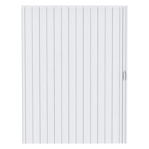 Zksm PVC Folding Door Accordion Door, 48x80in/60x80in PVC Folding Door for Interior, Single Door/Bifold Accordion Closet Door, Includes Latch, Handle, Mounting Hardware