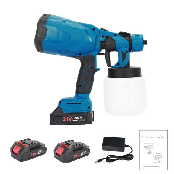 Zksm Paint Sprayer, 600W HVLP Spray Gun with 3 Patterns, Easy to Clean, for Furniture, Cabinets, Fence, Walls, Door, Garden Chairs etc.