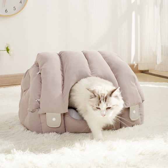 Zksm Pet Sofa - Dual-Purpose Cat Bed, Adjustable Shape Pet House Tent with Washable Removable Cushion for Cats, Small Dogs, Rabbit