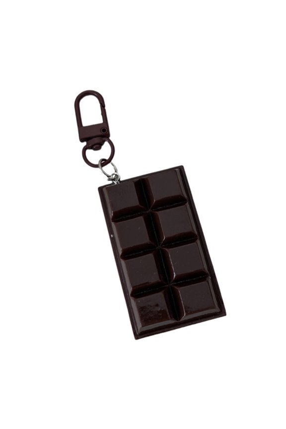 Simulated Chocolate Keychain Pendant Mini Realistic Chocolate Charm for Bags And Cars Keys Fun Creative Food Toy Accessory Novelty Gift for Chocolate Lovers