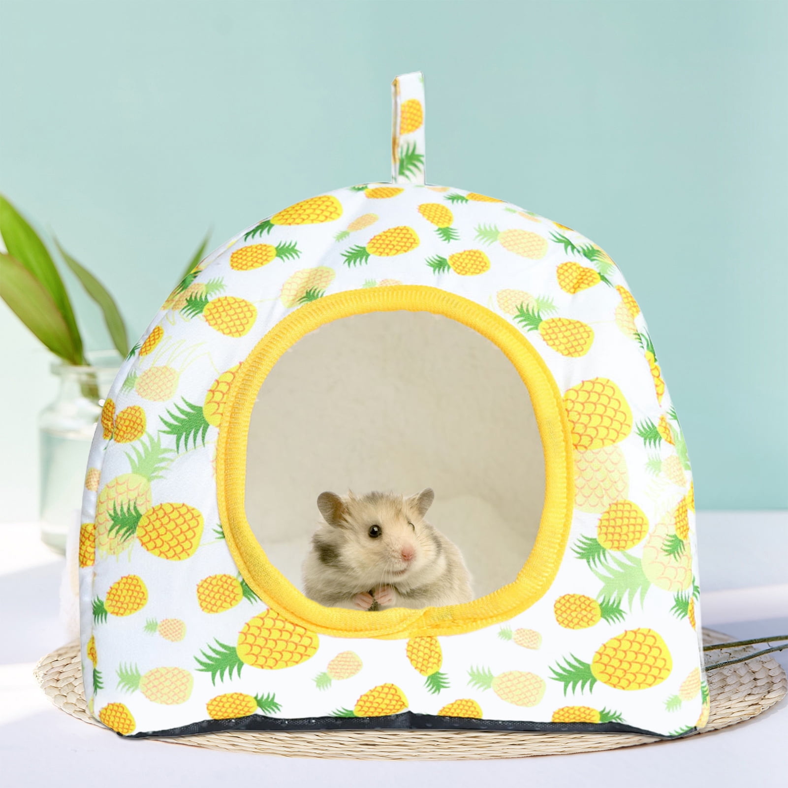 Large Hamster Cage With Storage Cabinet & Wheels – 360° Acrylic View For Small Pets (White)