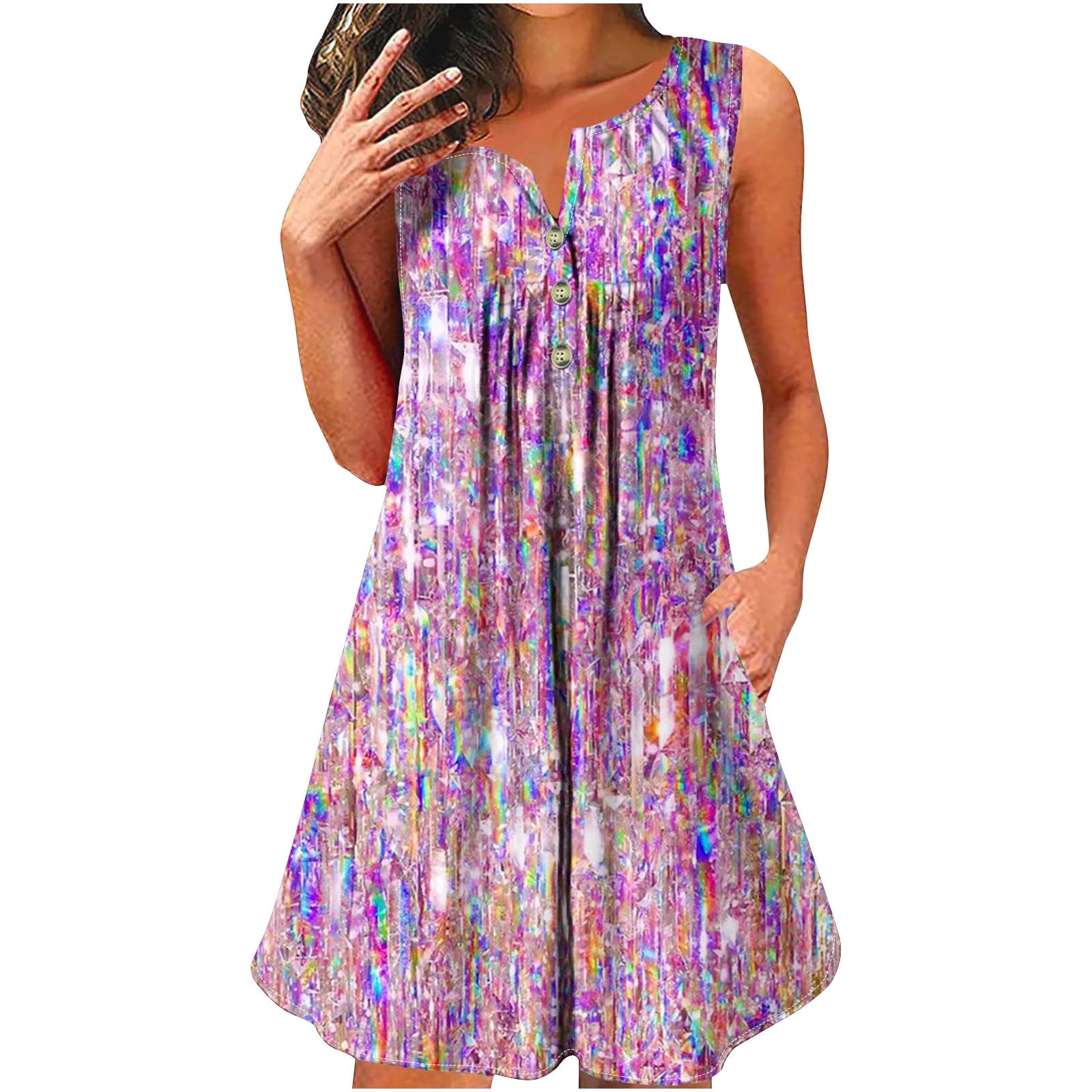 Zkuisw Summer Dresses For Women 2024 Loose Casual Ruffle Sundress