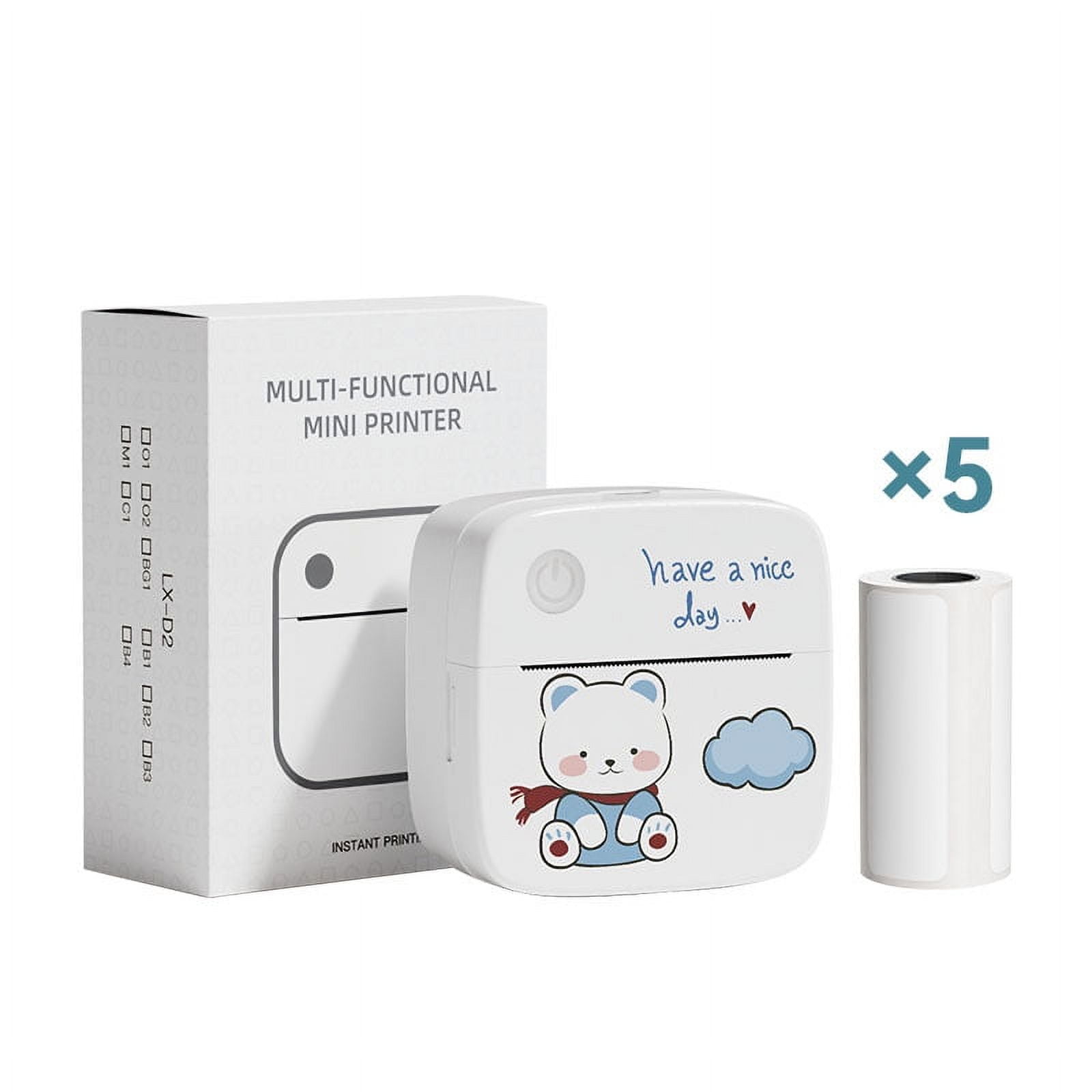 Walmart Photo Printer Machine Zkysteio MIni Printer label thermal Printer photo picture graffiti ...
