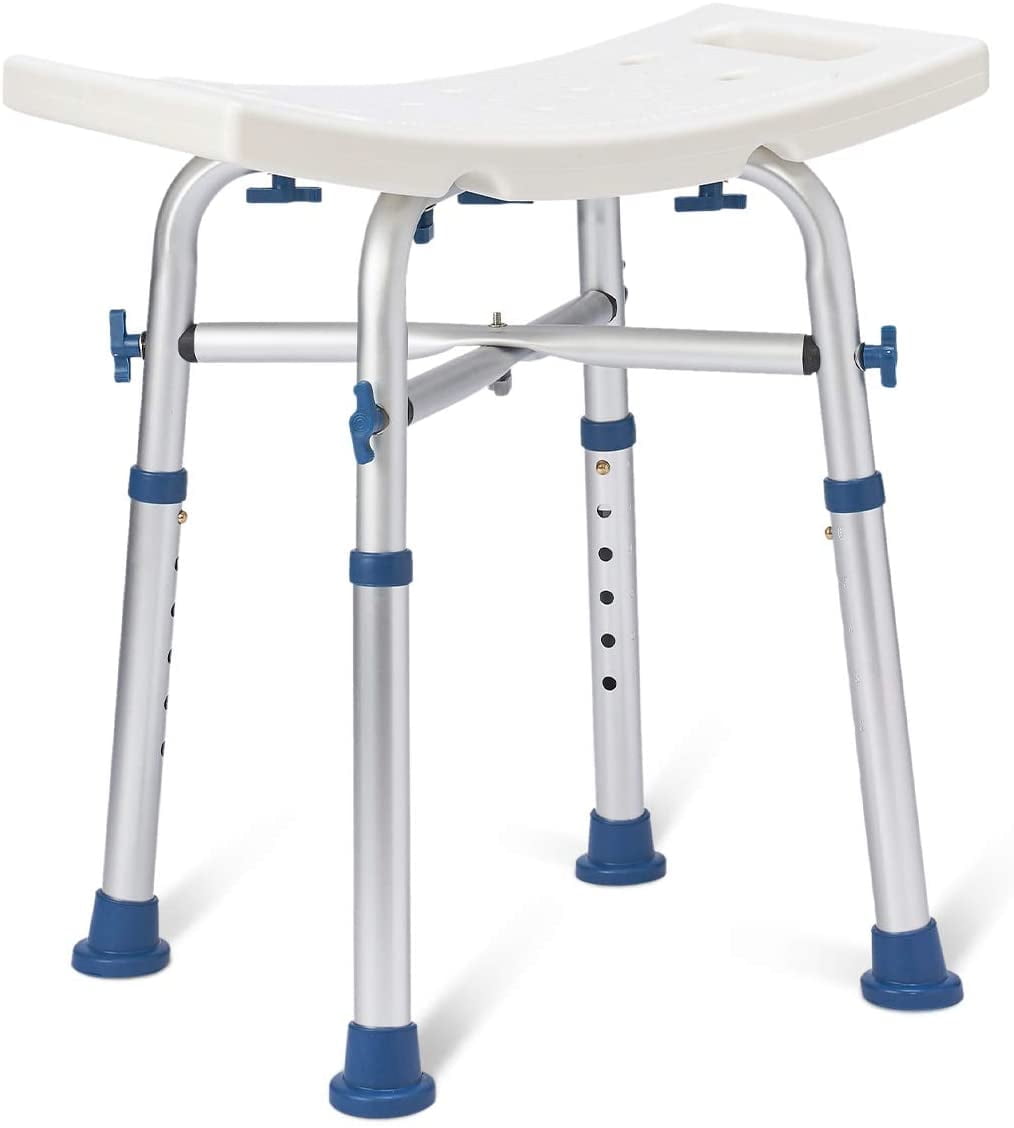 Walmart Saving of  Zler Bariatric Shower Chair, 500lb Support, Small Bathroom Fit, Adjustable Height, Tool-Free Assembly
