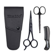 Zlezpi Beauty Tools Beard Mustache Scissors and Comb Set Kit for Men Care (3 Pieces Kit)