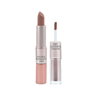 Zlezpi Lip Butter Balm 2 In 1 Lipstick and Liquid Lipgloss Double Head Lipstick Exquisite and Attractive 24 Hour Lip Stain Moisturizing Longlasting Can Be Use for Eye Shadow , Lipstick X1