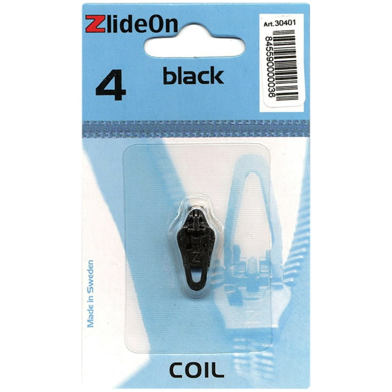 ZlideOn Zipper Pull Replacements Coil 4-Black 