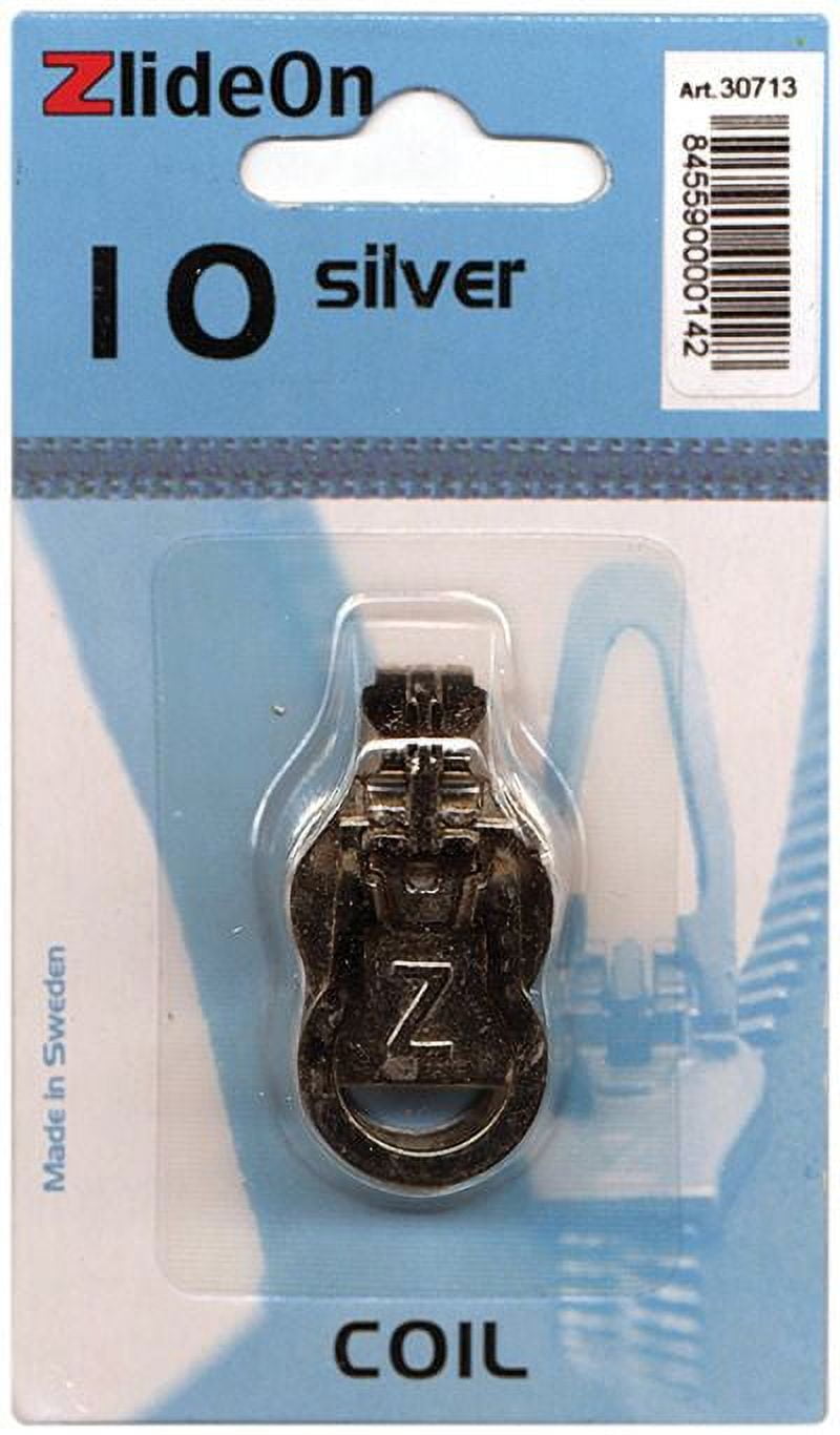 ZlideOn Zipper Pull Replacements Coil 10, Silver - Walmart.com