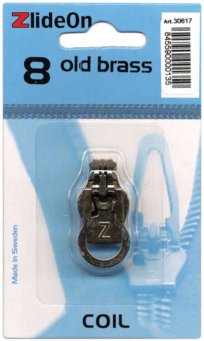 ZlideOn Zipper Pull Replacements Coil 8Old Brass