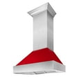 thumbnail image 1 of 30" DuraSnow Stainless Steel Range Hood with Red Gloss Shell (8654RG-30), 1 of 5