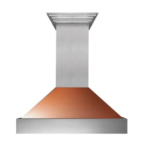 36" DuraSnow Stainless Steel Range Hood with Copper Shell (8654C-36)
