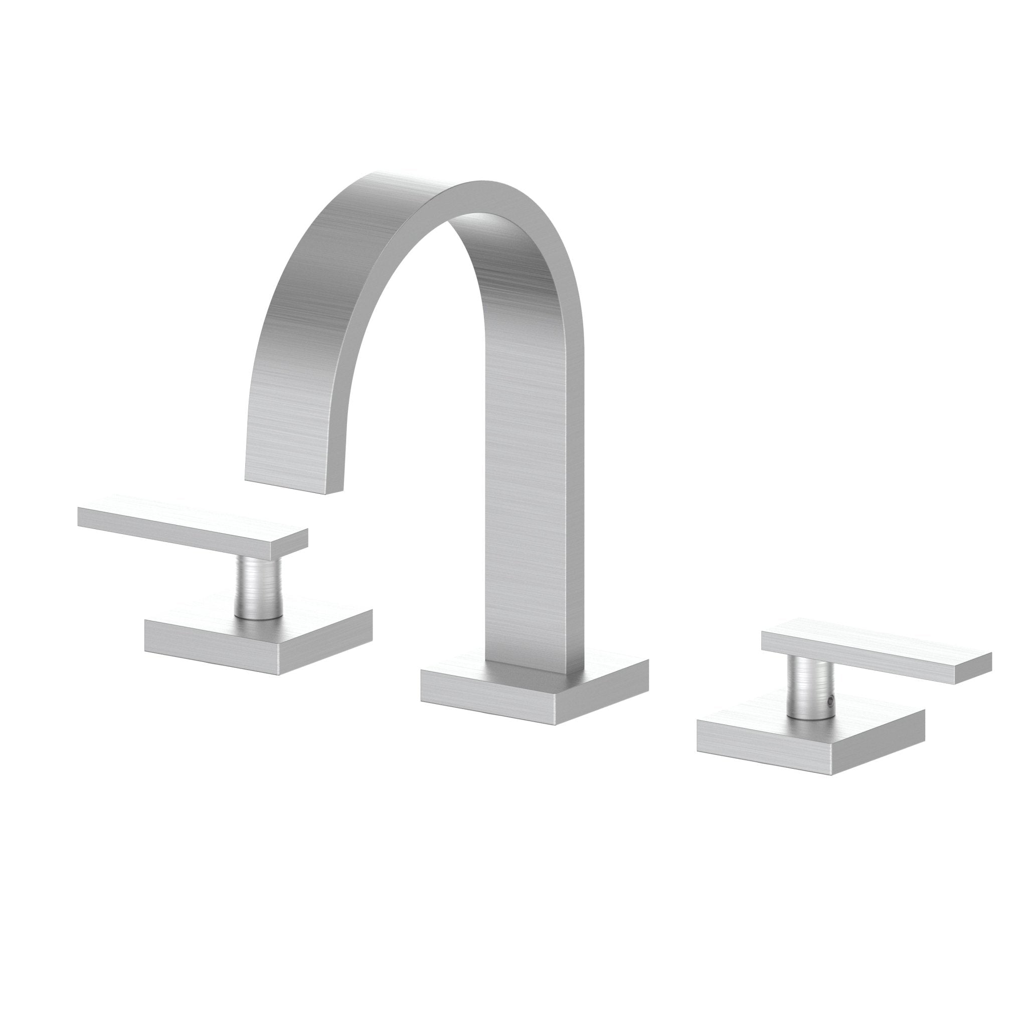 Alpine Brushed Nickel 7" Modern Bathroom Faucet with Drain