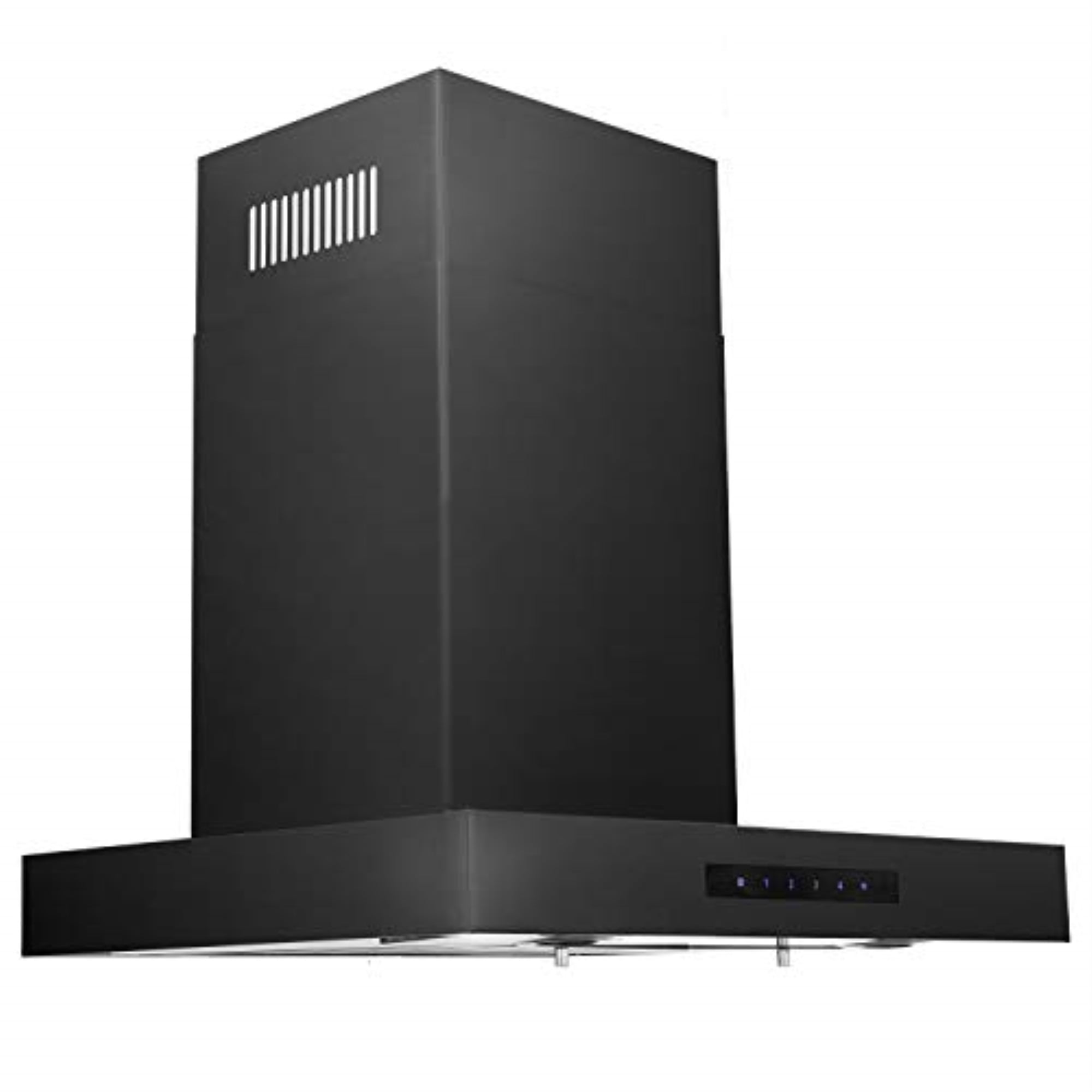 24" Black Stainless Steel Convertible Wall Mount Range Hood