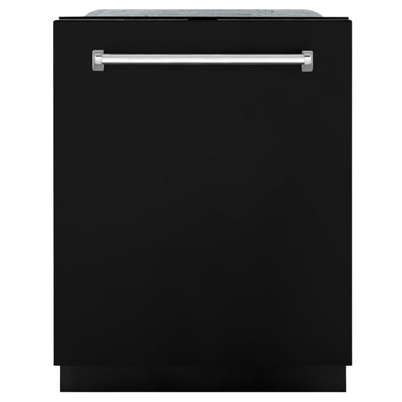 ZLINE 24 In. Monument Series 3rd Rack Top Touch Control Dishwasher in Black Matte, 45dBa, DWMT-BLM-24